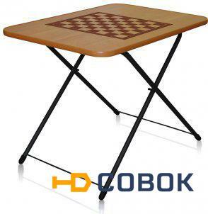 Фото Столы для дачи PRORAB Стол складной ТСТИ 75х50см шахматн. сетка ЛДСП орех