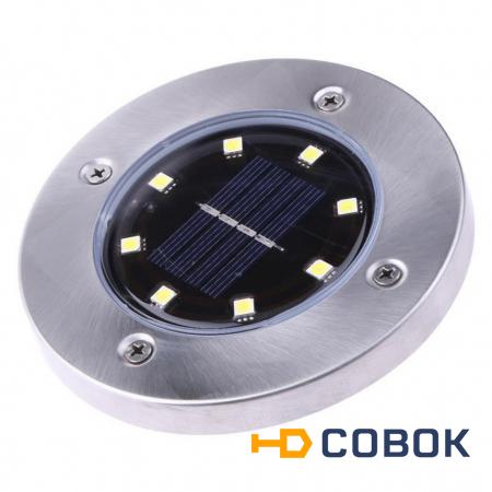 Фото Садовый светильник на солнечной батарее Disk Lights 8 Led