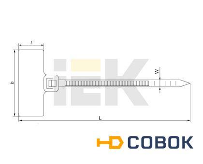 Фото Хомут кабельный IEK 150x3 мм пластик белый