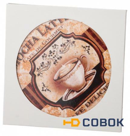 Фото Подставка под горячее круглая "кофе латте" 21*21 см. Hebei Grinding (229-181)