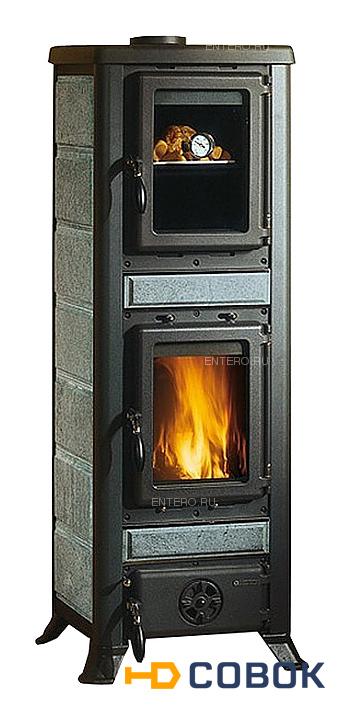 Фото Дровяная печь-камин La Nordica Fulvia Forno Natural Stone