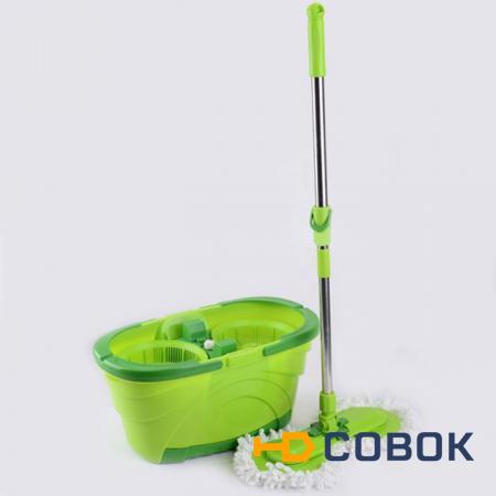Фото Комплект для уборки Keya с ведром и двойной шваброй Intelligent Lifting Double Bucket зеленый