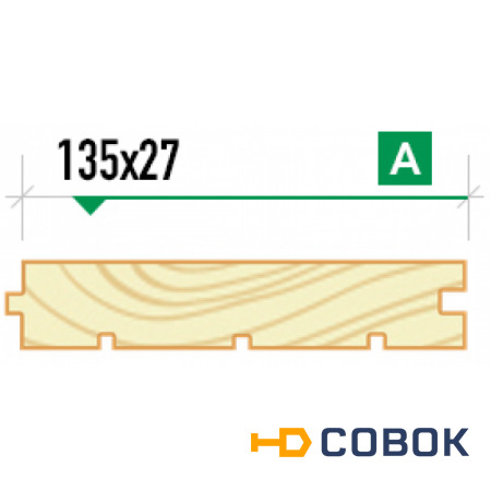 Фото Доска пола крашеная 135/27 сорт A