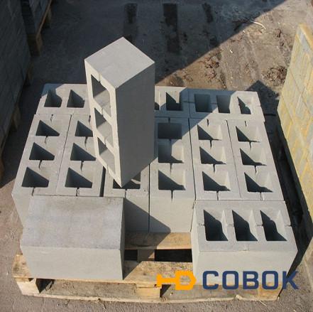 Фото Пустотелые бетонные блоки от производителя 40х20х20 3 ех щелевые