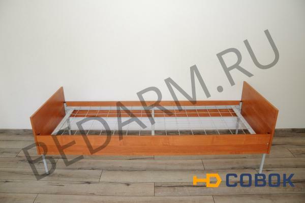 Фото Кровать металлическая со спинками и боковинами из ЛДСП (КБ 1 общ)
