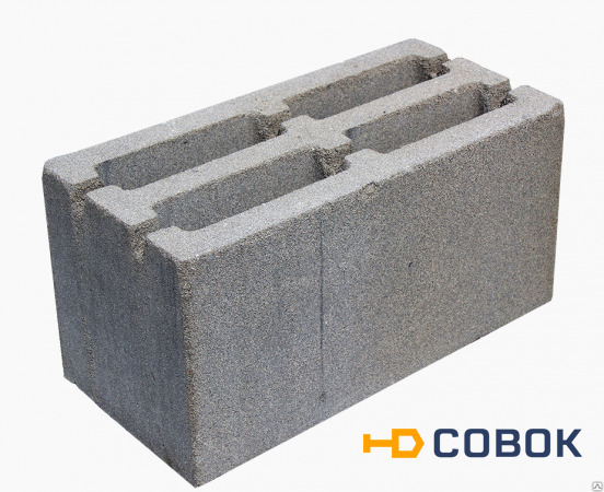 Фото Блок стеновой керамзито-бетонный 20*20*40 (4х щелевой)