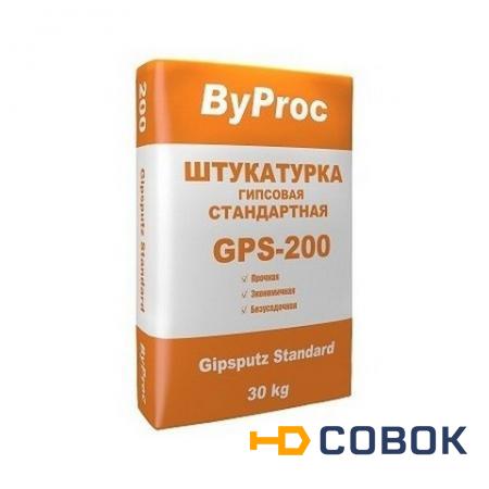 Фото Штукатурка ByProc GPS-200 стандартная гипсовая 30 кг