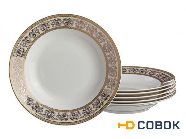 Фото Набор тарелок суповых из 6 шт.диаметр=20 см. Porcelain Manufacturing (133-173)