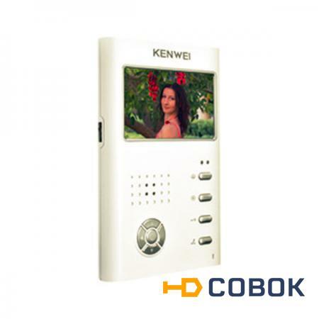 Фото Kenwei KW-E430C белый - видеодомофон изготовлен из качественного белого пластика.