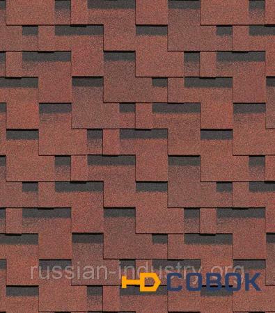 Фото Черепица гибкая Docke PIE Simple Тетрис красный 3 кв.м