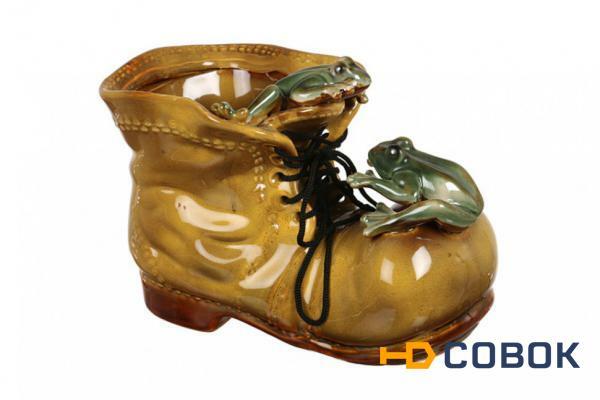Фото Кашпо "ботинок" высота=13 см.длина=19 см. Hebei Grinding (180-306)