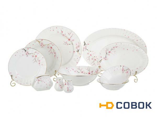 Фото Столовый сервиз "сакура" на 6 персон 26 пр. Porcelain Manufacturing (264-289)