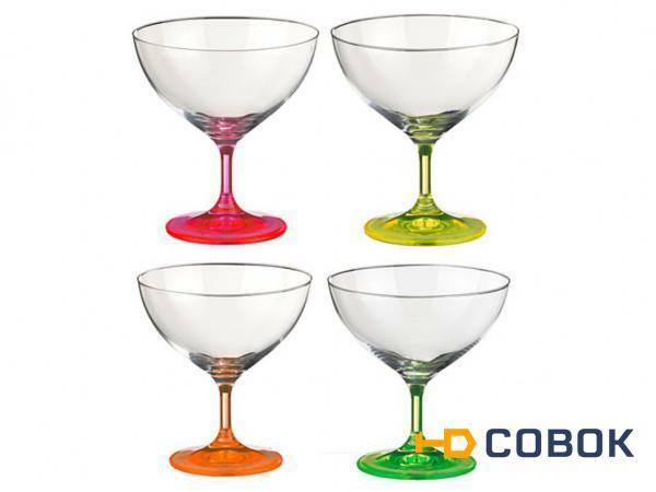 Фото Набор бокалов для коктейлей из 4 шт "neon" 340 мл..высота=13 см. Crystalex Cz (674-395)