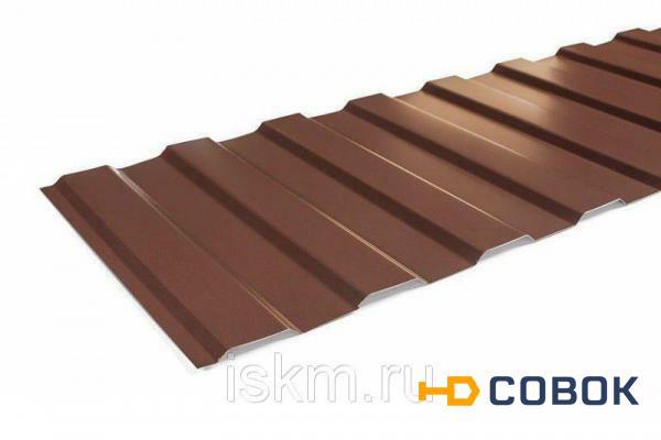 Фото Профнастил С8 с полимерным покрытием "Шоколадно-коричневый"