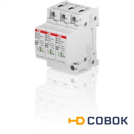 Фото Ограничитель перенапряжения УЗИП OVR T1-T2 3L 12.5-275sP QS; 2CTB815710R1800