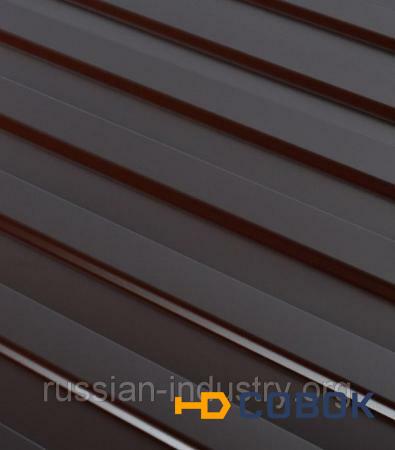 Фото Профнастил С8 1,20х2,0 м толщина 0,33 мм коричневый RAL 8017