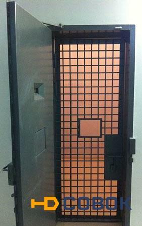 Фото Дверь решетчатая камерная ДРК-1 (с окном для передачи пищи)