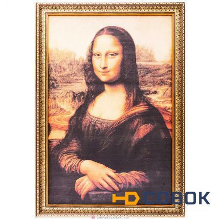 Фото Картина на шёлковом холсте мона лиза 82х57 см