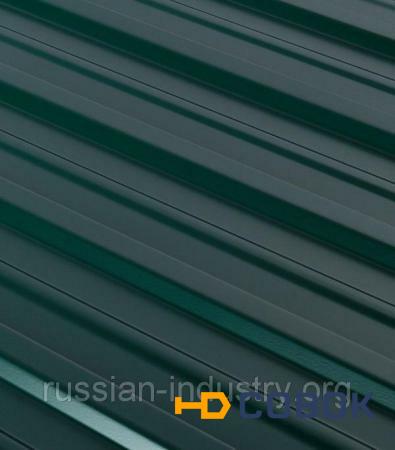 Фото Профнастил С10 1,18х2,0 м толщина 0,5 мм двухсторонний зеленый RAL 6005