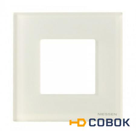 Фото Zenit Рамка 1 пост 2 модуля стекло белое; N2271 CB