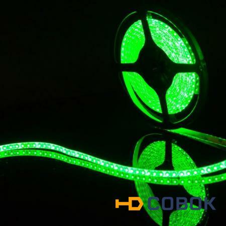 Фото Герметичная светодиодная лента зеленого свечения 3528 600 LED