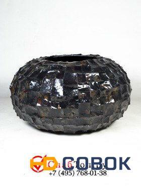 Фото Кашпо из натуральных материалов Radica bowl black mother-of-pearl 6RADBB905