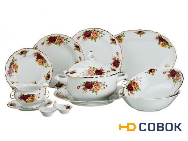 Фото Столовый сервиз на 6 персон 26 пр."английские розы" Bohemia Porcelan (655-214)