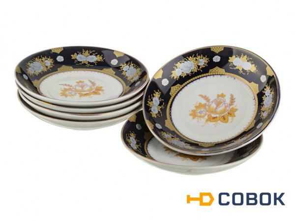 Фото Набор из 6-ти тарелок 14*14*3см Porcelain Manufacturing (779-082)