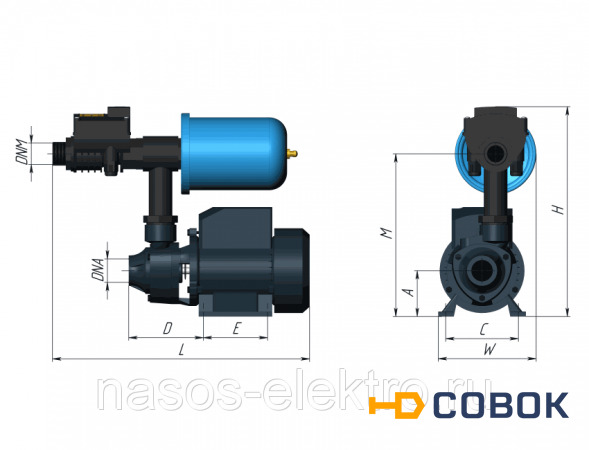 Фото Адаптивная автоматическая насосная станция АКВАРОБОТ серии QB80-2