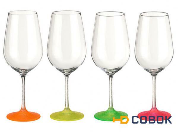 Фото Набор бокалов для вина из 4 шт. "neon frozen" 550 мл. Crystalex Cz (674-386)