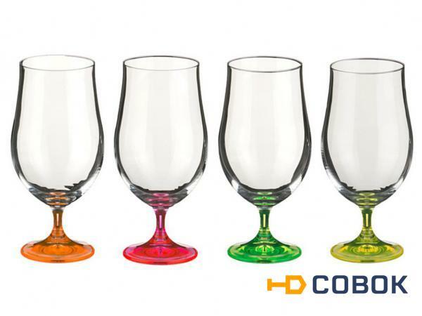 Фото Набор бокалов для коктейлей из 4 шт "neon" 380 мл..высота=17 см. Crystalex Cz (674-394)