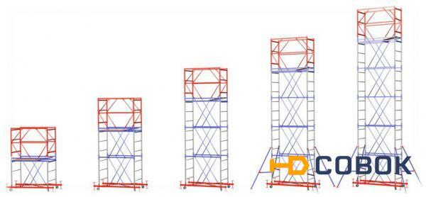 Фото Вышка-тура Zitrek МЕГА-3 Н=5,2м (3 секции