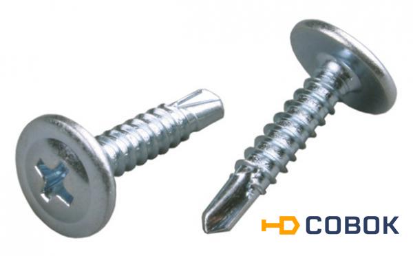 Фото Сайдинг и комплектующие PRORAB Саморез с прессшайбой 4,2х51 оцинк сверло