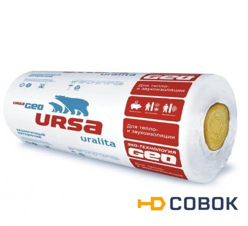 Фото Стекловолоконный утеплитель Ursa Geo М-15/100 8500х1200х100 мм