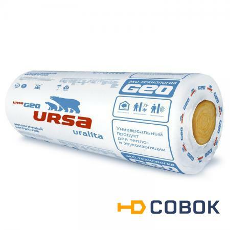 Фото Стекловолоконный утеплитель Ursa Geo М-11/50Ф 12500х1200х50 мм