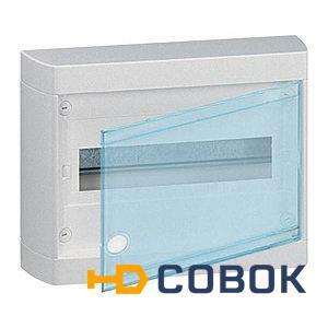 Фото Накладной распределительный щит Nedbox - с прозрачной дверью - 1 рейка х 12 (+1) модулей