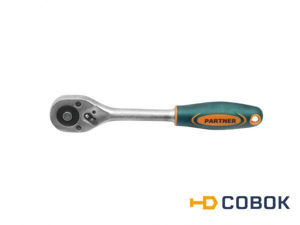 Фото 1/2" Трещотка с прорезиненной ручкой (45зуба) Partner