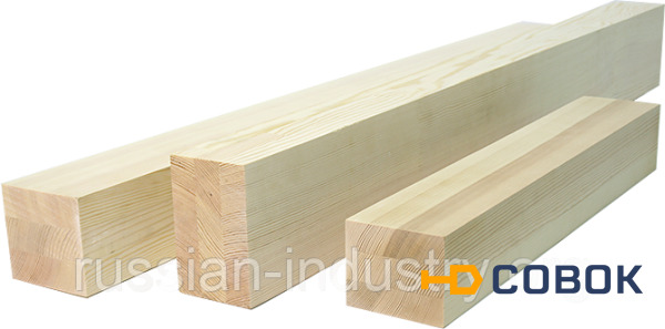 Фото Клееный брус (лиственница) 80x80мм 2-6м сорт А