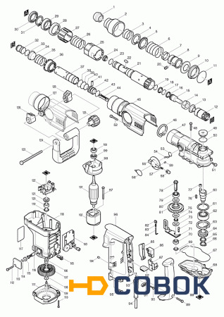 Фото Скоба MAKITA HR4000 п.71 пласт. переключения режимов