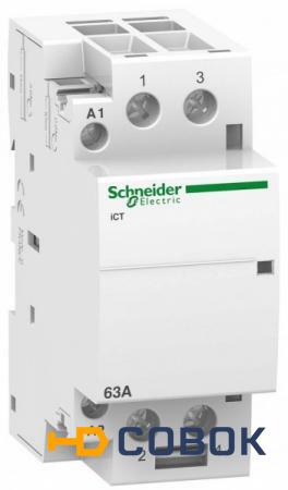 Фото Модульный контактор Schneider Electric iCT 25А 2но+0нз 230/240В АС Ручное управление A9C21732