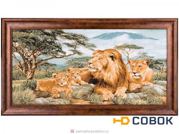 Фото Гобелен африканские львы 78х43 см