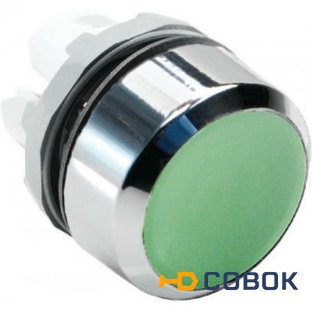 Фото Кнопка MP1-20G зеленая без подсветки без фиксации низкая; 1SFA611100R2002