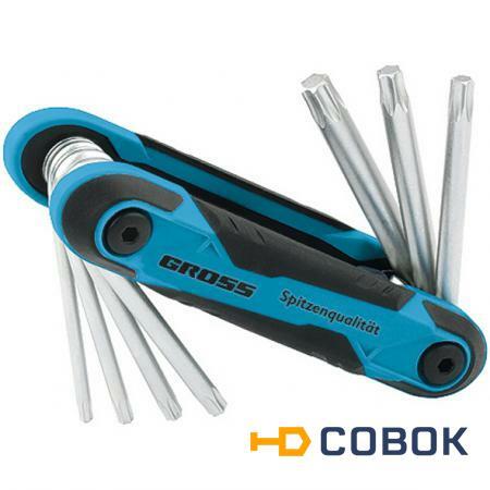 Фото Набор ключей имбусовых Tamper-Torx TT10-TT40 CrV складные 7 шт GROSS 16413