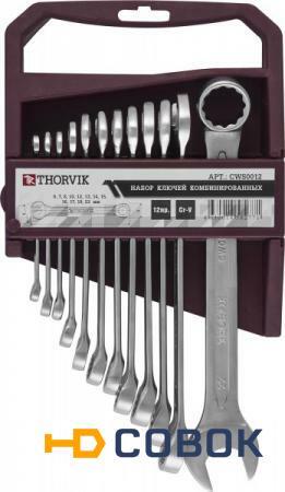 Фото Набор ключей комбинированных на пластиковом держателе 12 предметов Thorvik CWS0012 52046