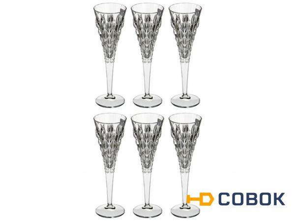 Фото Набор бокалов для шампанского из 6 шт. "энигма" 200 мл.высота=24,5 см. Rcr Cristalleria (305-573)