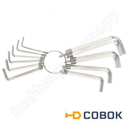 Фото Набор имбусовых ключей HEX,1,5–10 мм
