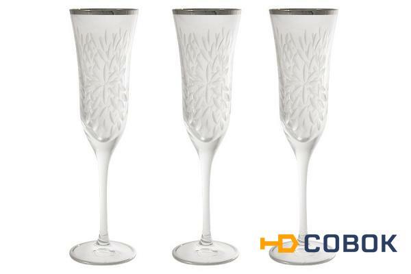 Фото Набор: 6 хрустальных бокалов для шампанского Умбрия Матовая - платина Same ( SM3552_844FP-AL )