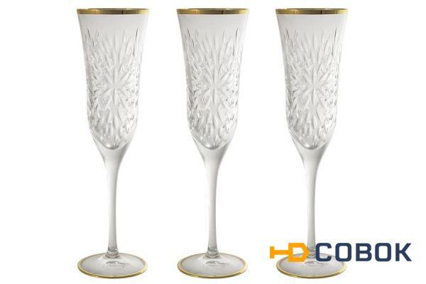 Фото Набор: 6 хрустальных бокалов для шампанского Умбрия - золото Same ( SM3552_844-AL )