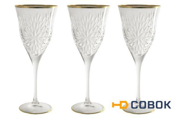 Фото Набор: 6 хрустальных бокалов для вина Умбрия - золото Same ( SM3550_844-AL )