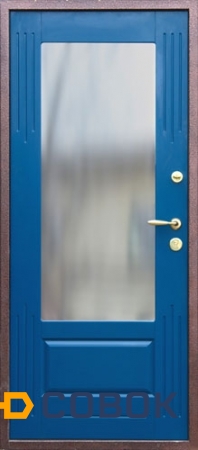 Фото Входные двери с зеркалом №3